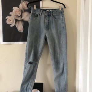 BOOHOO high waisted ripped jeans